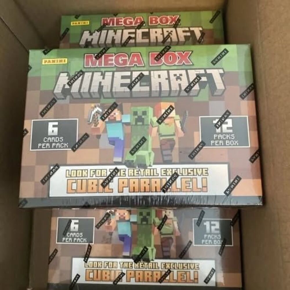 *1* Factory Sealed Mega Box 2024 Panini Minecraft Trading Cards In Hand